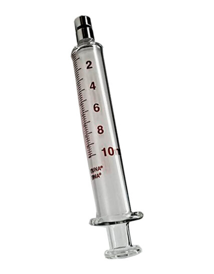 jeringa vidrio 10 ml sin aguja
