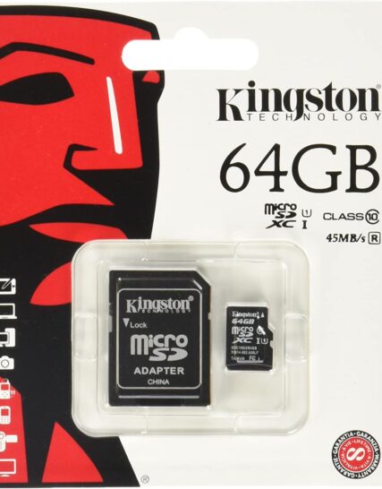 Micro memoria Kingston 64GB  clase 10 100Mb