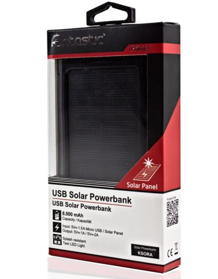 Bateria auxiliar FONTASTIC Solar 20000mAh color Negro