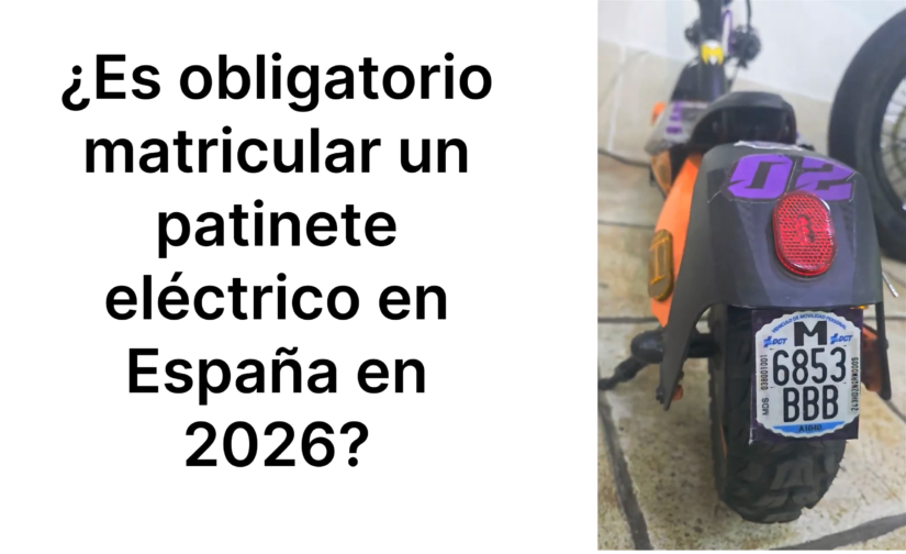 ¿Es obligatorio matricular un patinete eléctrico en España en 2026?