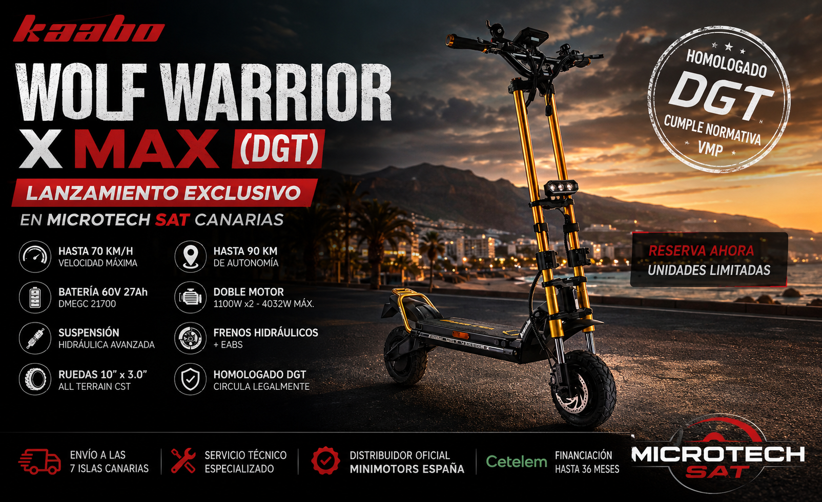 Kaabo Wolf Warrior X MAX DGT en Canarias | Lanzamiento exclusivo