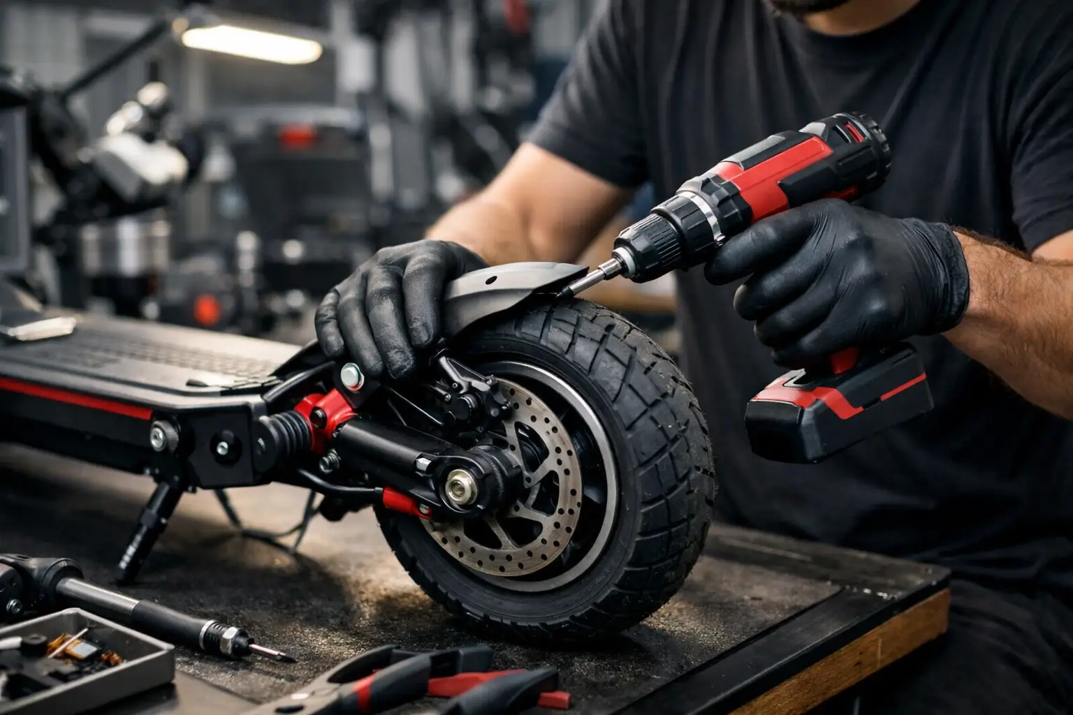Taller de reparación de patinete eléctrico